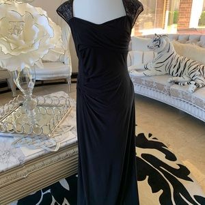 Black formal evening dress size 12 stretchy comfortable